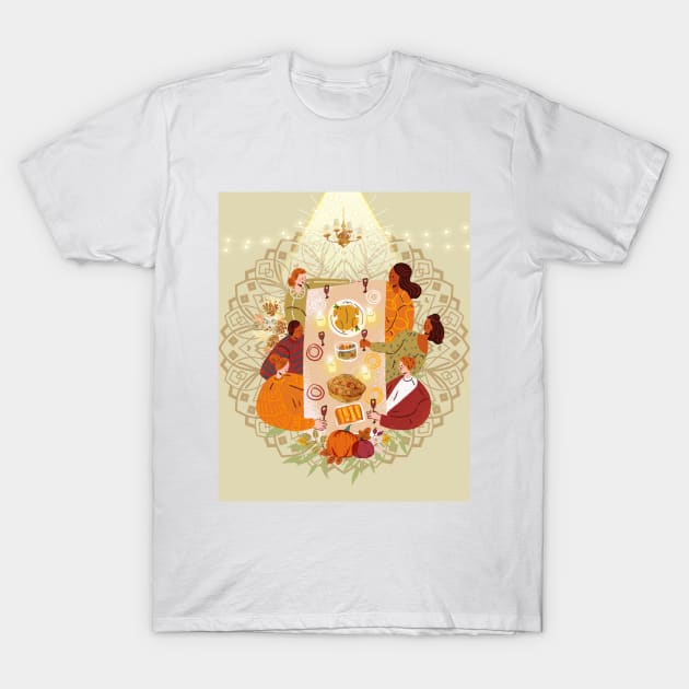 Thanksgiving Dinner with friends T-Shirt by ariverde